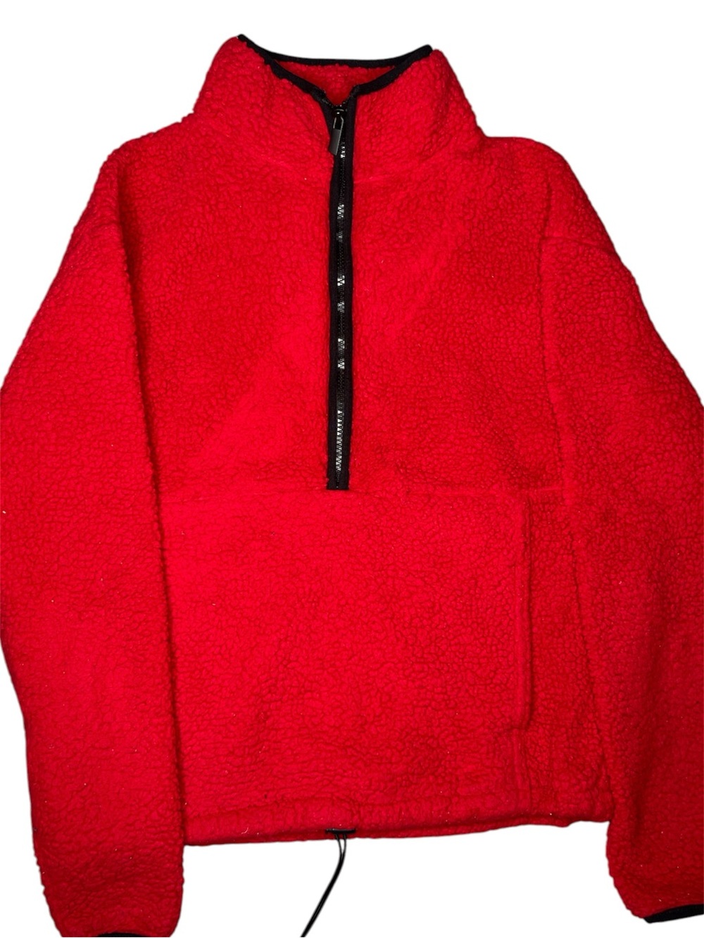 No Boundaries Red Sherpa Half-Zip Pullover - Picture 2 of 5